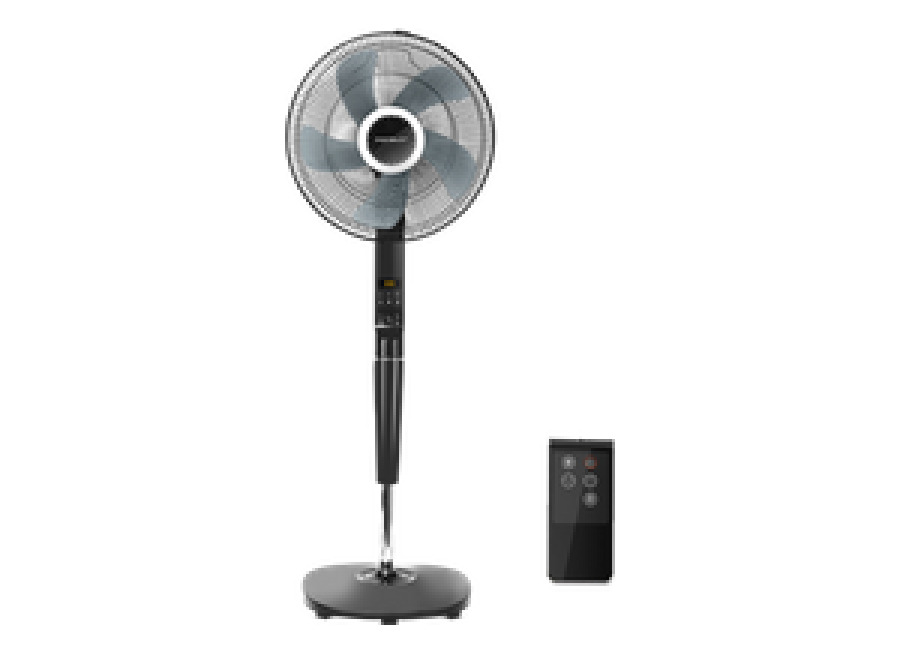 Aigostar Hansa – Ventilador de pie oscilante con mando a distancia, 5 aspas, 3 modos y 6 velocidades, alt