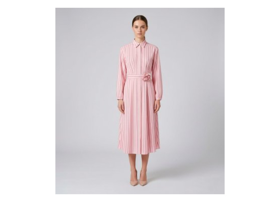 marella para mujer. 2513221111200 vestido denis rosa , casual, viscosa, manga larga