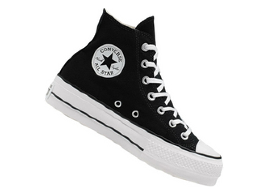 Converse Chuck Taylor All Star Lift Hi Platform – Zapatillas altas de lona con plataforma negras