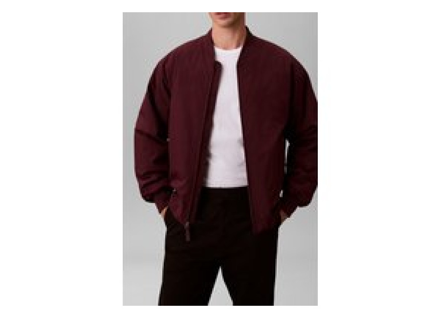 Calvin Klein Ls Sportswear Tech Fabric Bomber Jacket Winetasting | Bombers Outlet | Hombre | Rojo