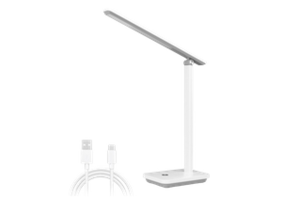 Aigostar lámpara escritorio LED, Flexo LED Escritorio de 3 Modos y 4 Niveles de brillo, Lámpara plegable
