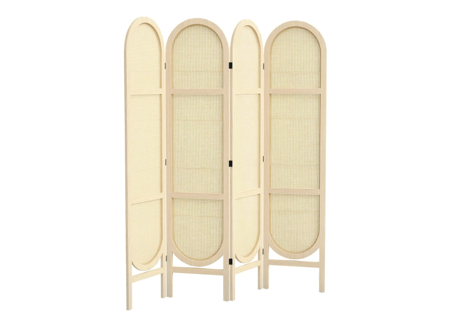 Separador de ambientes plegable y portátil HOMCOM de cinco paneles con cubierta interior de 4 paneles,…