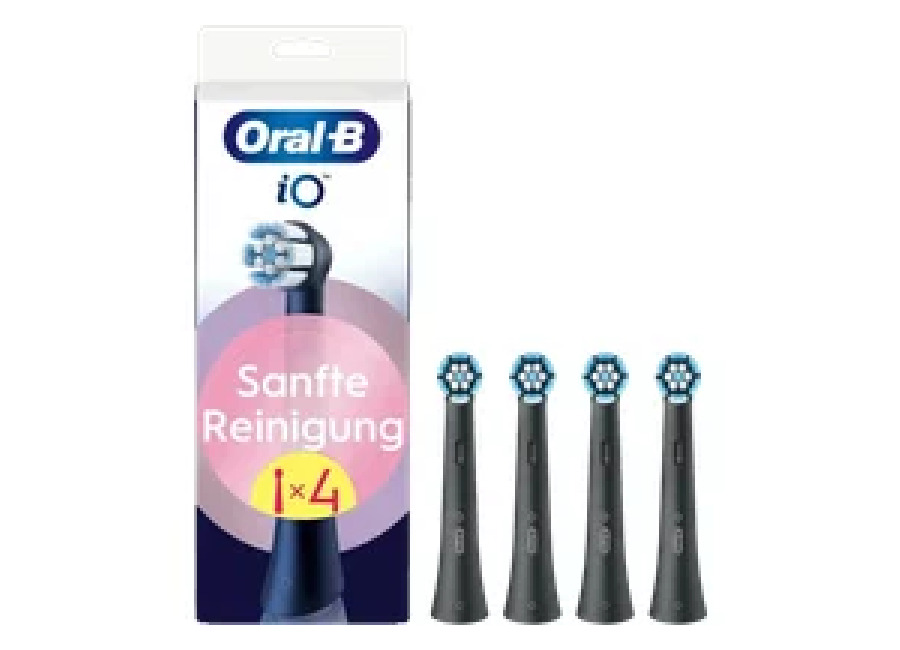 Cabezales Oral-B iO Gentle Clean Pack 4 Unidades Cerdas suaves 4000 filamentos Negro