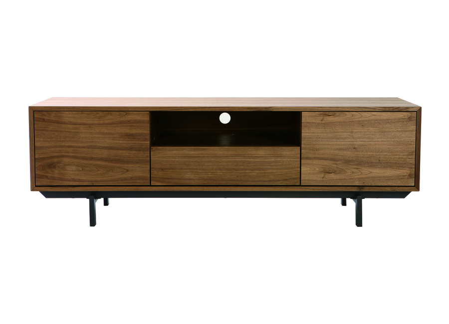 Miliboo Mueble TV diseño vintage 160cm nogal MANNY