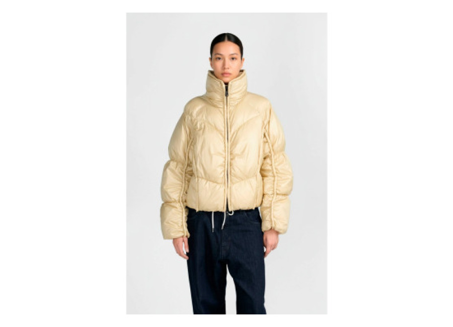 canadian classics para mujer. cn.g225431w abrigo camille mid amarillo , casual, nylon
