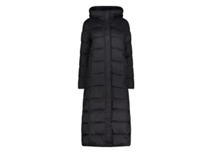Chaqueta larga con capucha brillante para mujer CMP