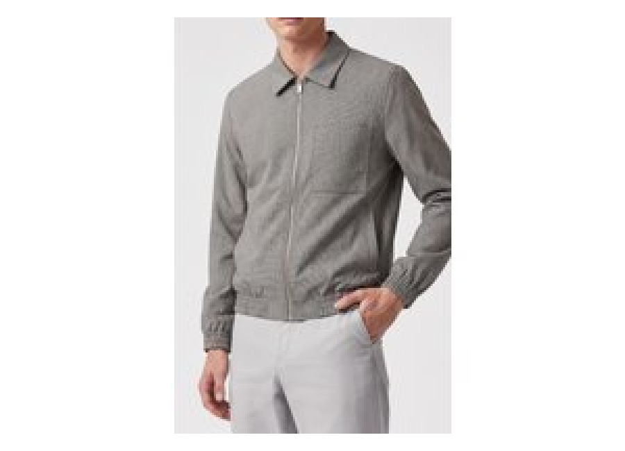 Calvin Klein Ls Wool Houndstooth Jacket Brilliant White | Bombers Outlet | Hombre | Blanco