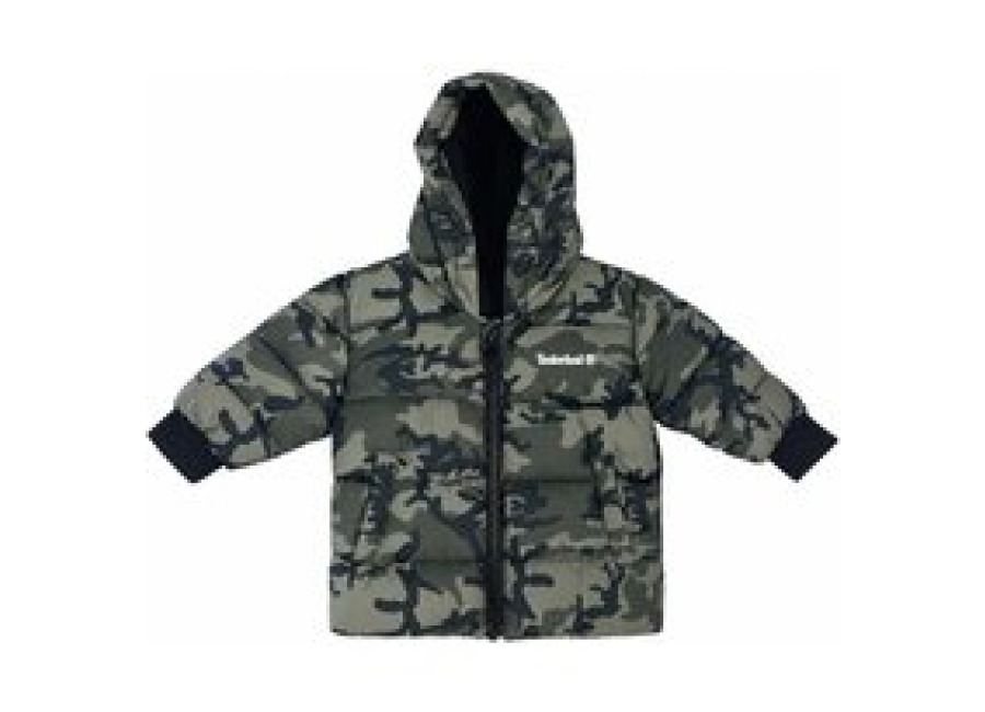 Abrigo Timberland acolchado de camuflaje para bebé