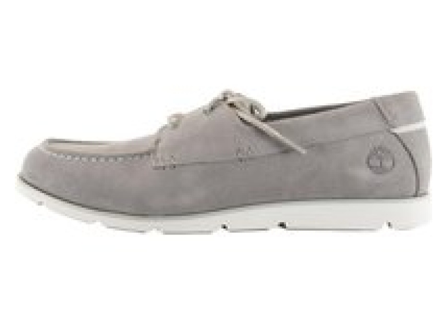 Zapatos náuticos Timberland Grafton Bay de ante gris claro para hombre