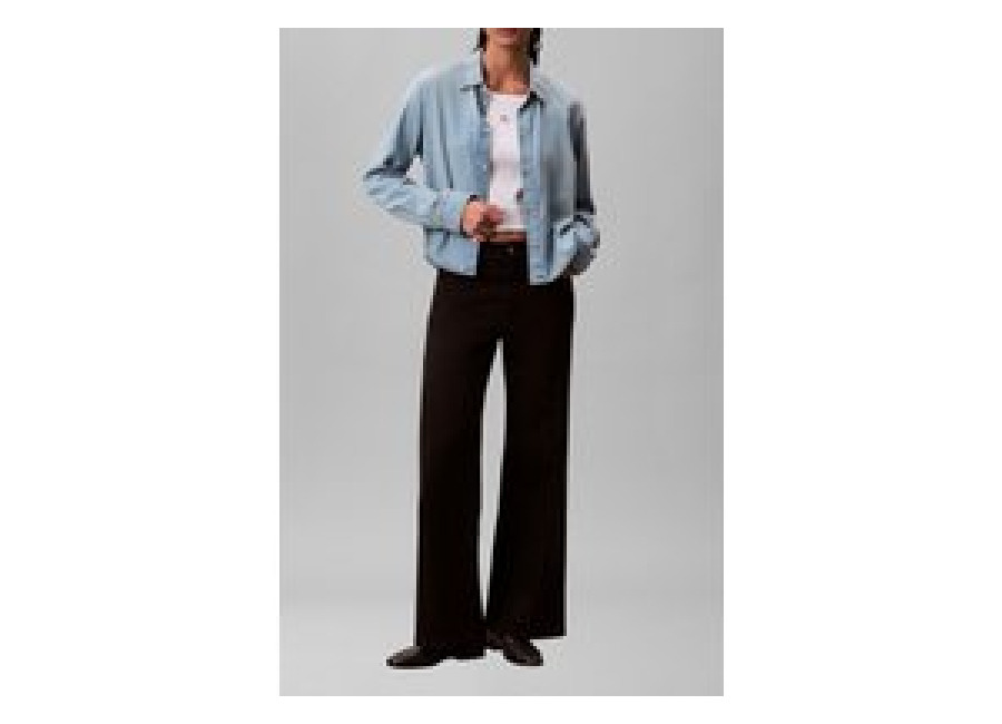 Calvin Klein Cropped Ls Shirt Brighton Blue | Camisas Outlet | Mujer | Azu