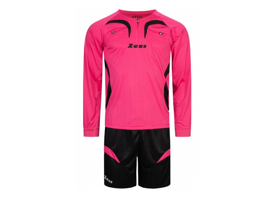 Zeus Hombre Conjunto de árbitro Camiseta con pantalón corto Fuxia