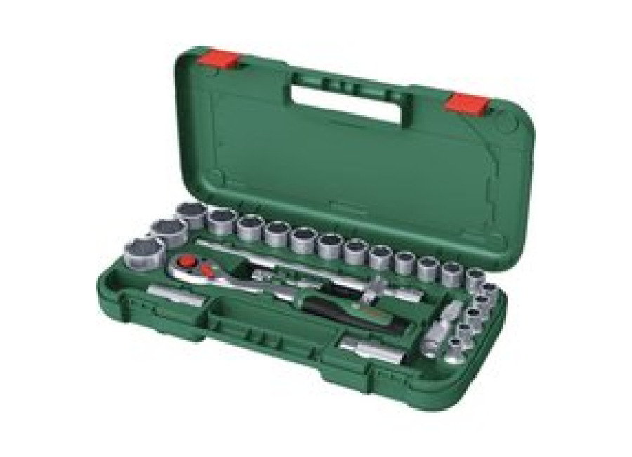 BOSCH 1600A02Z9F Set de carracas de ½» con 25 llaves de vaso