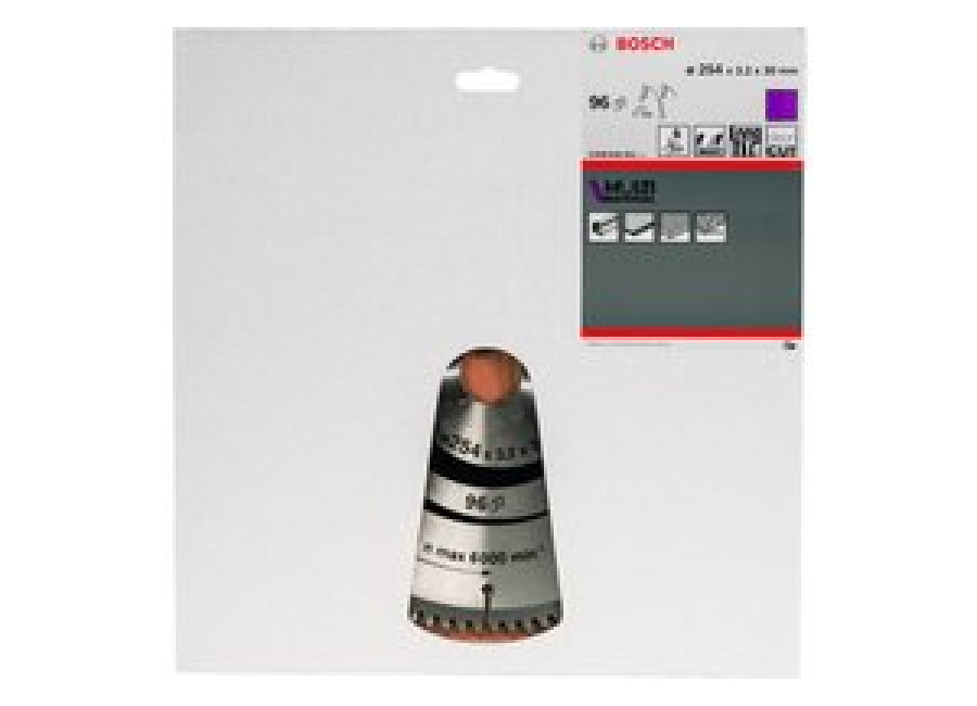 hoja de sierra circular Multimaterial 254×3.2/2.5x30D: 96TR-F | BOSCH 2608640451
