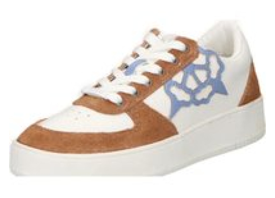 Zapatillas Guess Sindy blanca marron para mujer -b