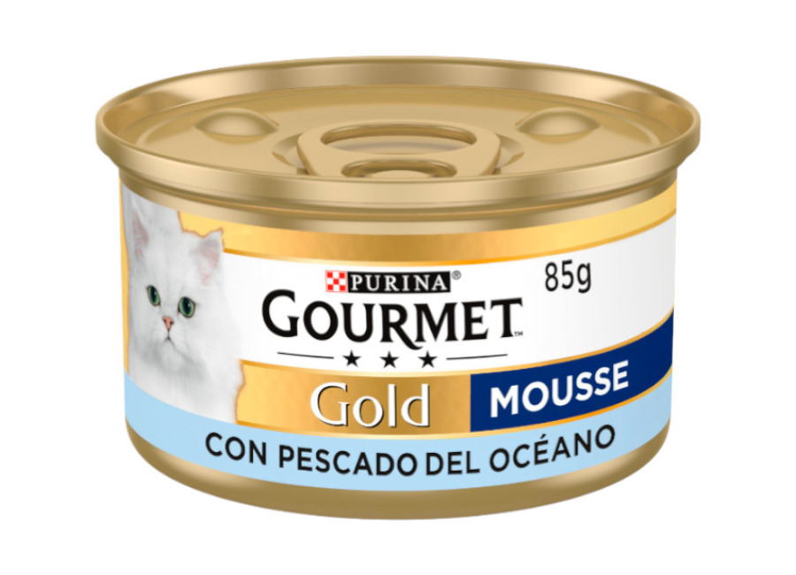 96 latas x 85 g Gourmet Gold Mousse de Pescados del Océano lata para gatos ¡Pack ahorro!