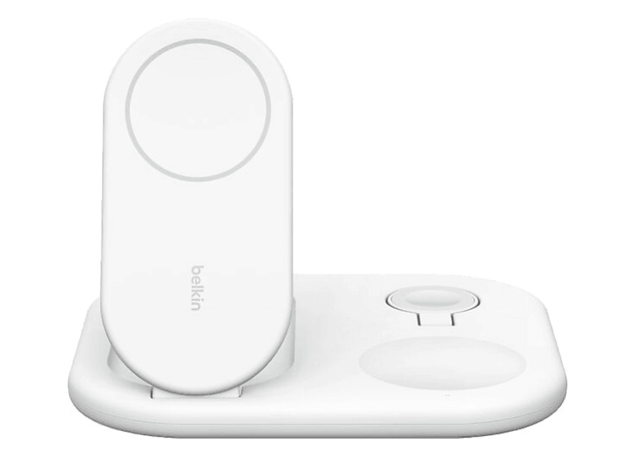 Cargador móvil inalámbrico – Belkin BoostCharge Qi2, Carga Universal con dispositivos que funcionen el estándar 15W, Blanco