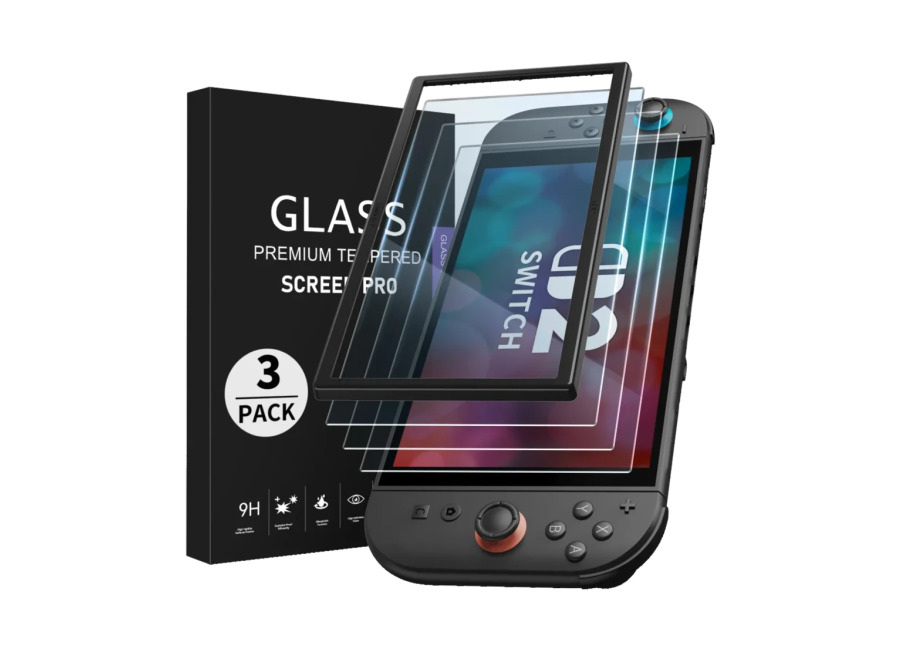 Móvil FunLab Protector de pantalla FUNLAB para Switch 2 (3 unidades + herramienta para colocar la lámina)