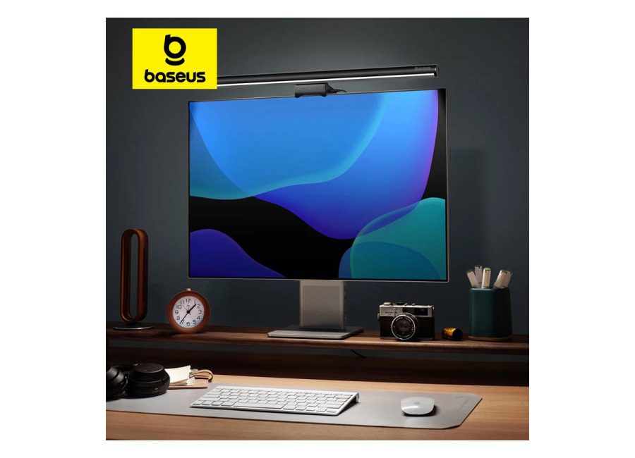 Baseus-Lámpara de escritorio con pantalla, luz colgante para pantalla de ordenador, nueva lámpara de mesa, Monitor…