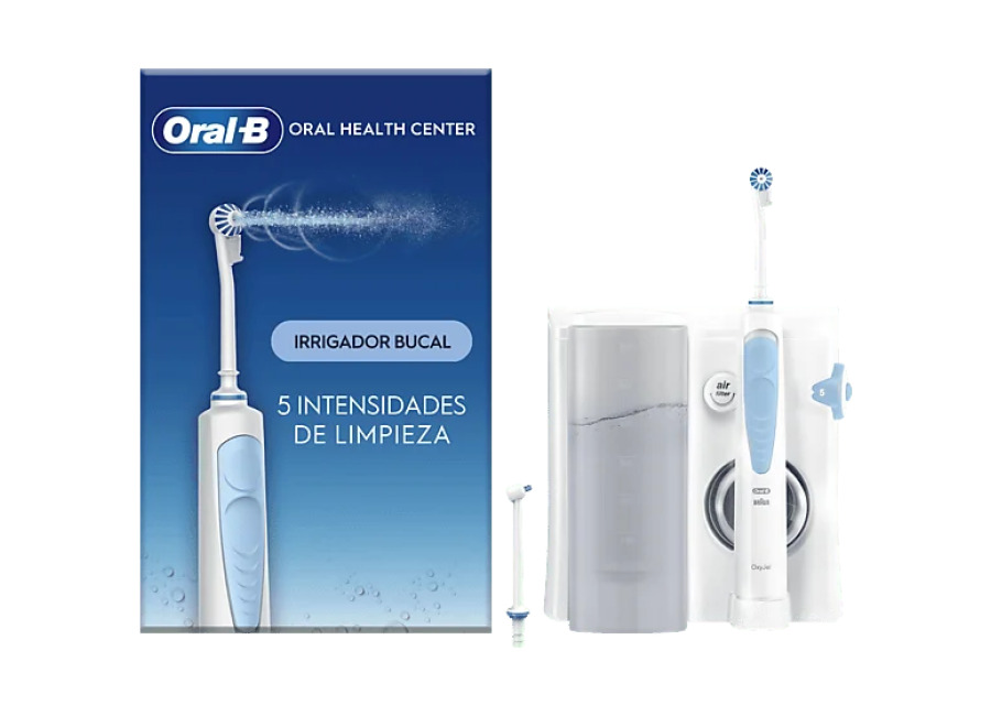 Irrigador – Oral-B Bucal, Tecnología Oxyjet, 5 niveles de presión agua, 4 tipos chorro, 1 Cabezal Waterjet
