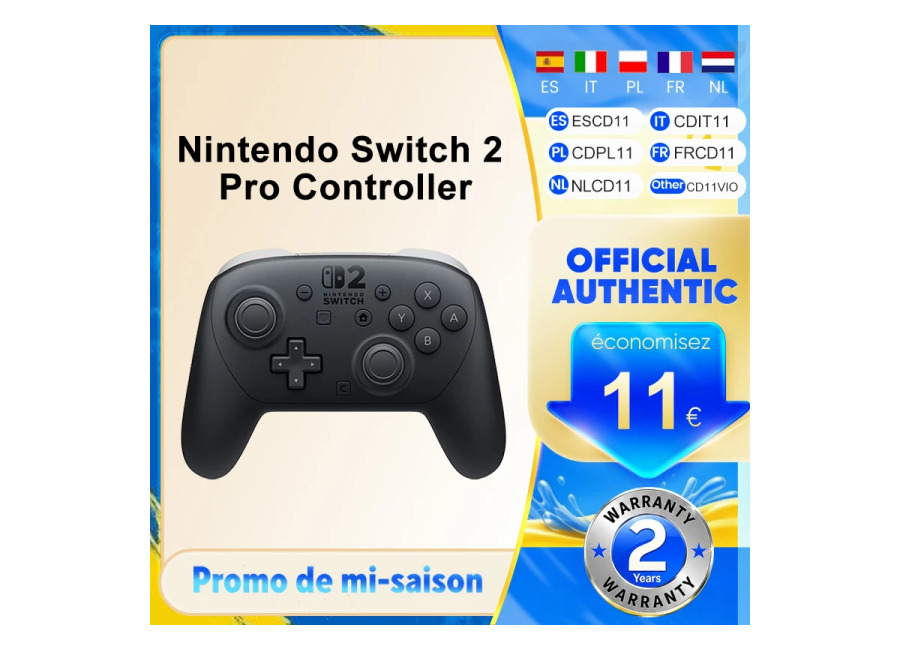 Control Inalámbrico para Nintendo Switch 2 Pro, con Botones Traseros GL/GR, Diseño Optimizado y Precisión
