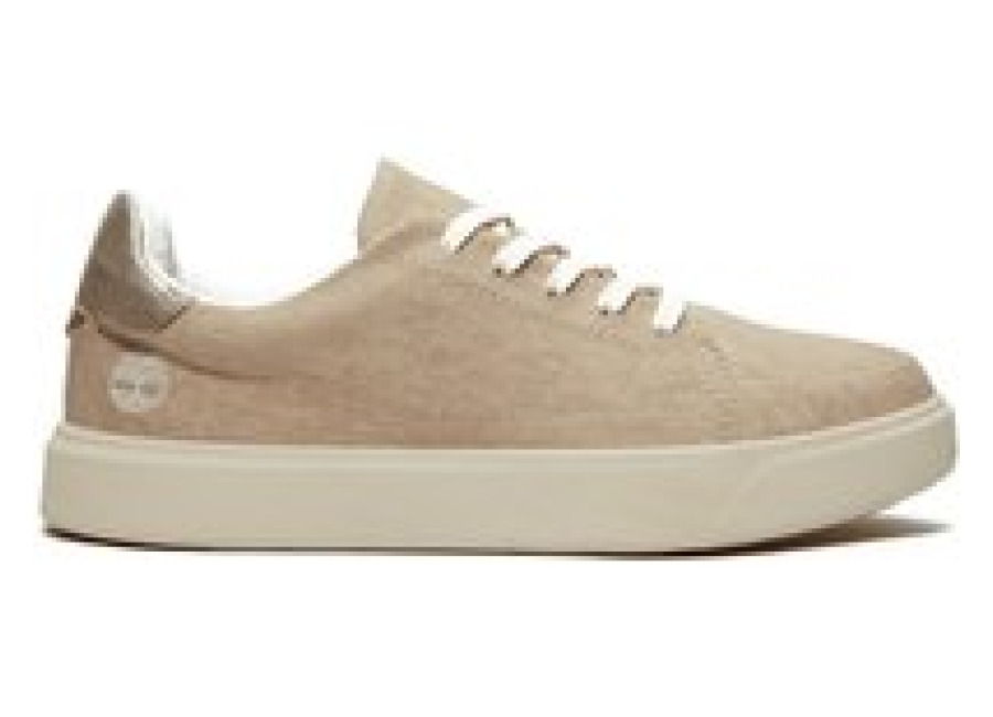 Timberland Emerson Street Low Lace Up Sneaker Light Beige Canvas | Zapatillas Deportivas Outlet | Mujer | Marrón