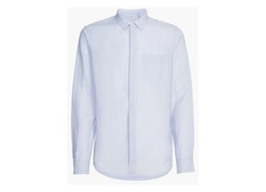 Calvin Klein Linen Cotton Regular Shirt – Blue