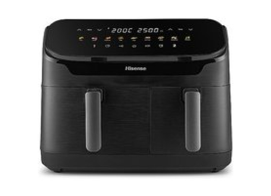 HISENSE Freidora de aire caliente DOUBLE-HEATER/ 11l negro