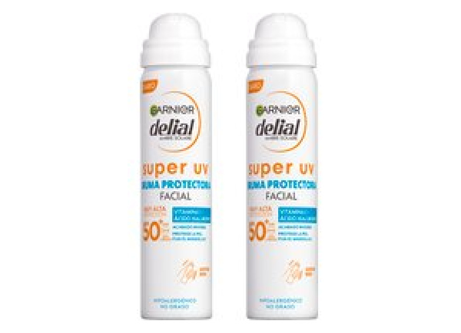 GARNIER | Delial SUPER UV FPS50+ Bruma Protectora Facial con Textura Invisible – 2x75ML