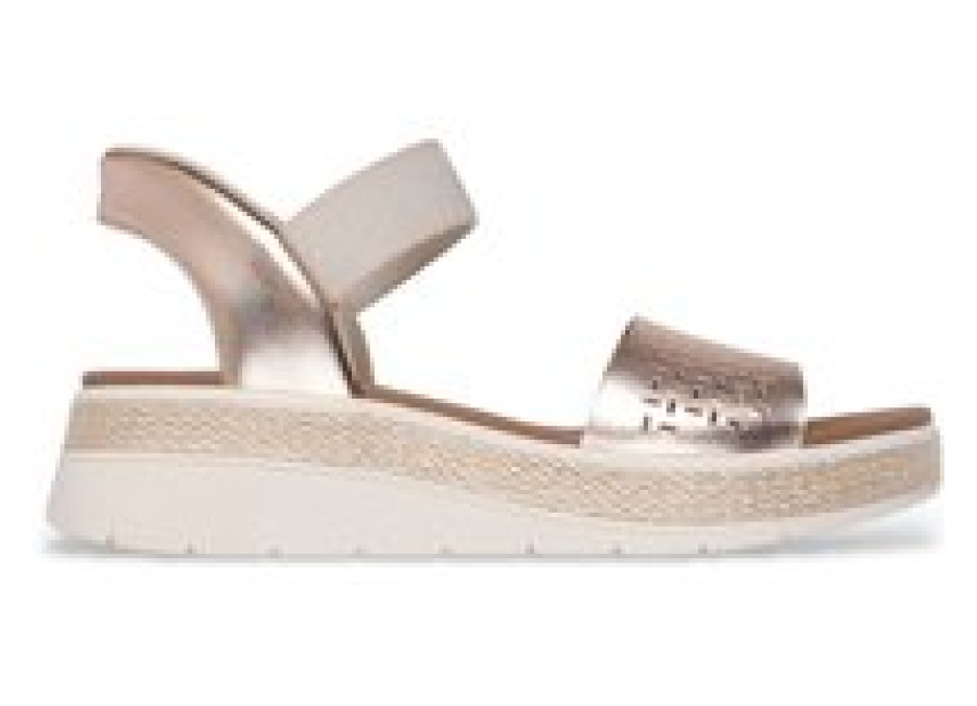 Skechers | Mujer | Sandalias Slip-ins: BOBS Sun Ray – Step Aside bronce