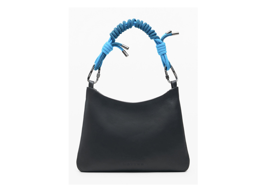 Desigual, Bolso mediano piel Botter, Cow Leather, Negro, U