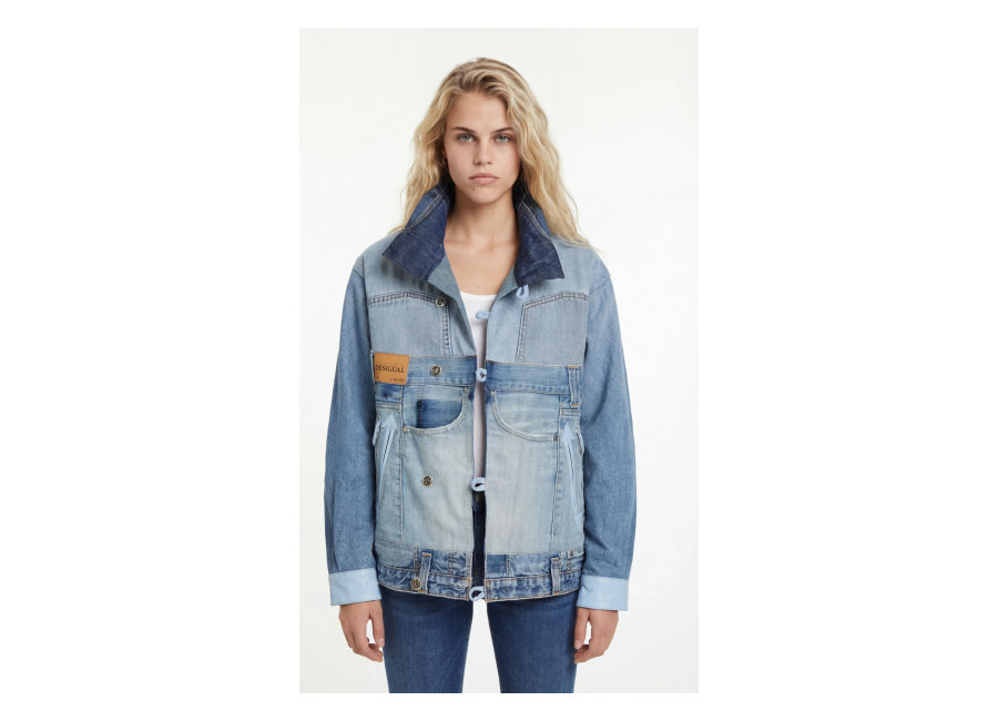 Desigual, Iconic Jacket Mickey Mouse, Algodon, Azul