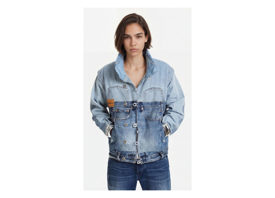 Desigual, Iconic Jacket Mickey Mouse, Algodon, Negro