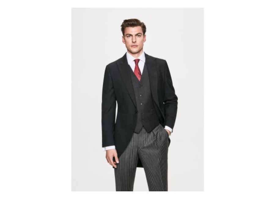 Hackett London para hombre. HM450351 Chaleco Lana Cierre Cinco Botones gris (42/32), Clásico