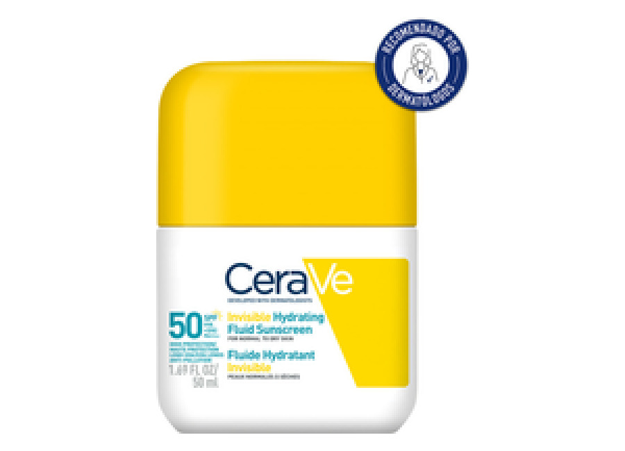 CeraVe Fluido Protector Invisible Hidratante SPF50 50ml – Protector Solar Facial con 3 Ceramidas Esenciales y Ácido Hialurónico