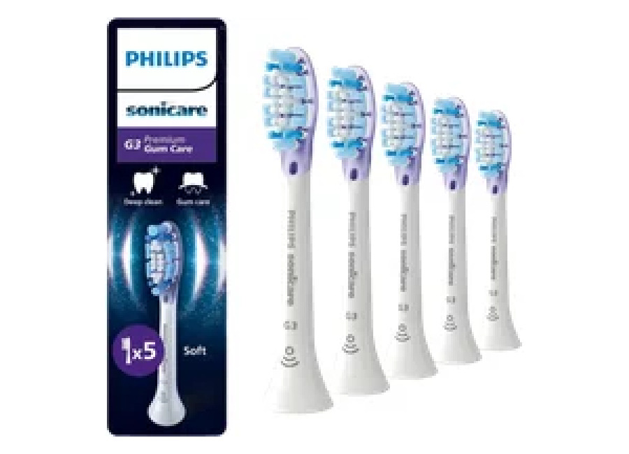 Cabezal de cepillo dental eléctrico Philips Sonicare G3 Premium Gum Care Pack 5 Blanco HX9055/87