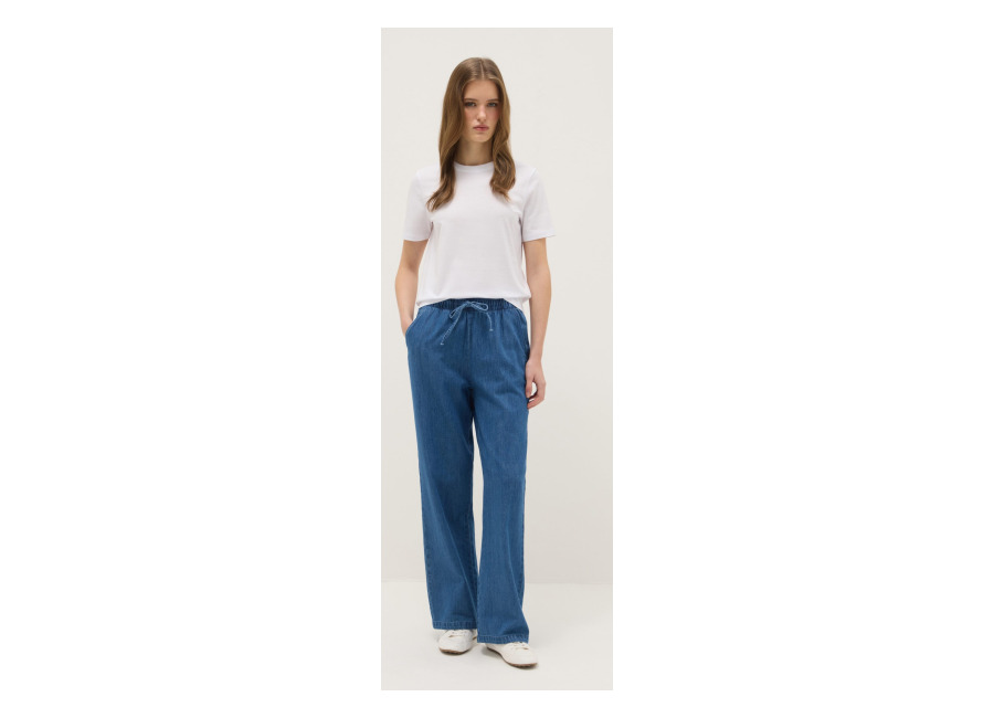 ovs, camiseta blanca de algodon puro ajuste regular, mujer, blanco optico