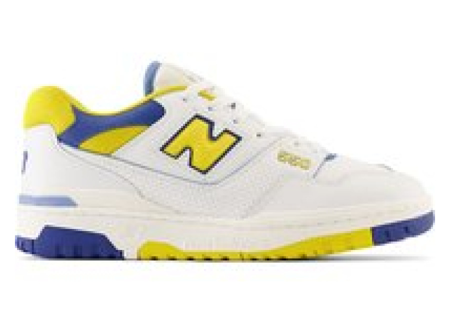 New Balance Bb550ncg Sneakers In White & Yellow | Zapatillas Deportivas Outlet | Unisex | Blanco