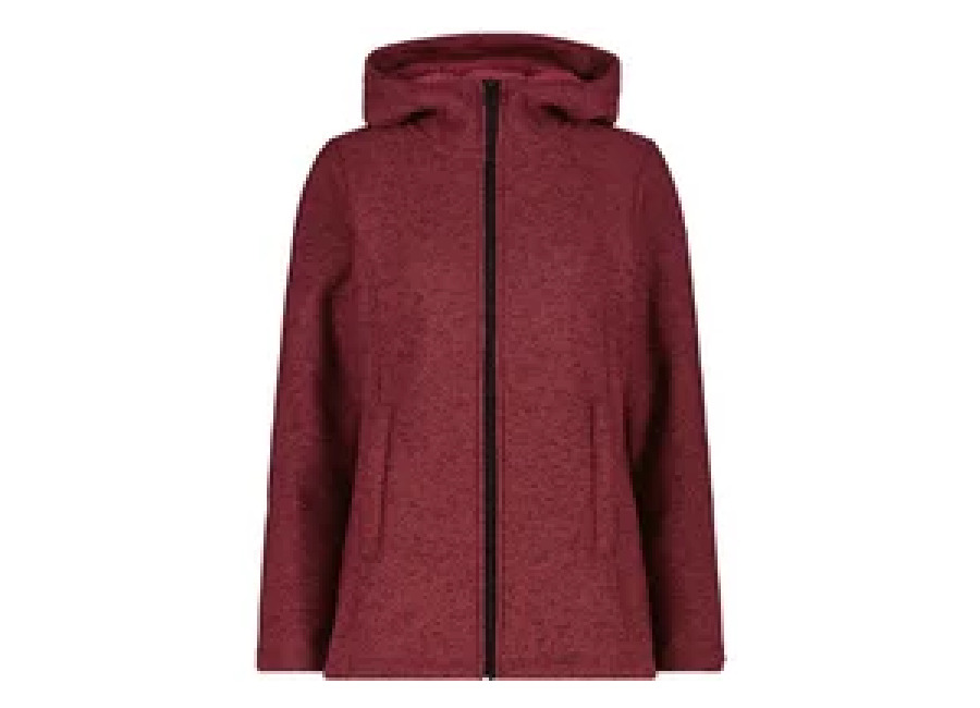 Sudadera con capucha de piel sintética para mujer CMP Knit Tech