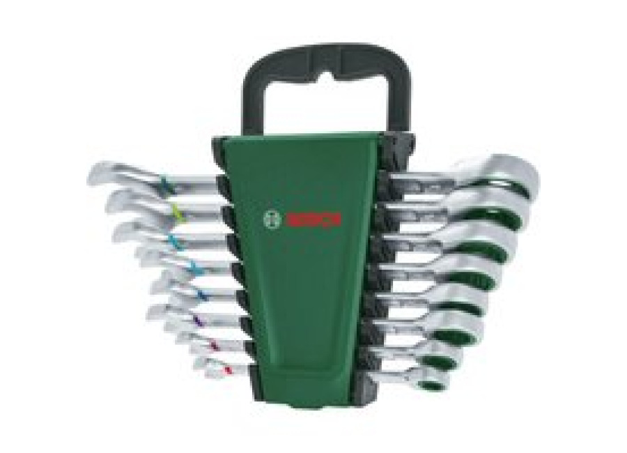 BOSCH 1600A027PS Set de llaves de carraca combinadas de 8 piezas