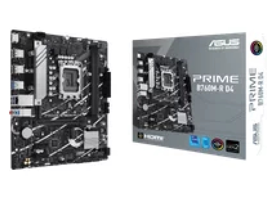 Placa base ASUS Prime B760M-R D4 Intel B760 LGA1700 DDR4 mATX Sin WiFi