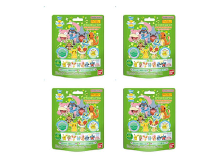 Bandai – Pokemon Figure Collection Surprised? Bath Ball – 1 pc (4ea) Set»