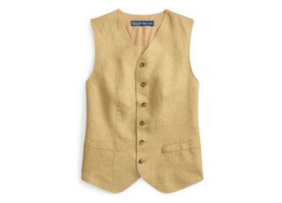 POLO RALPH LAUREN Chaleco de lino camel