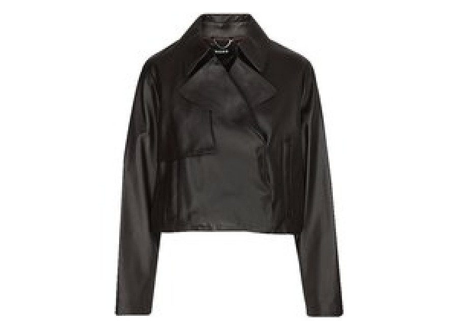 BOSS Chaqueta de cuero SARCAE marrón
