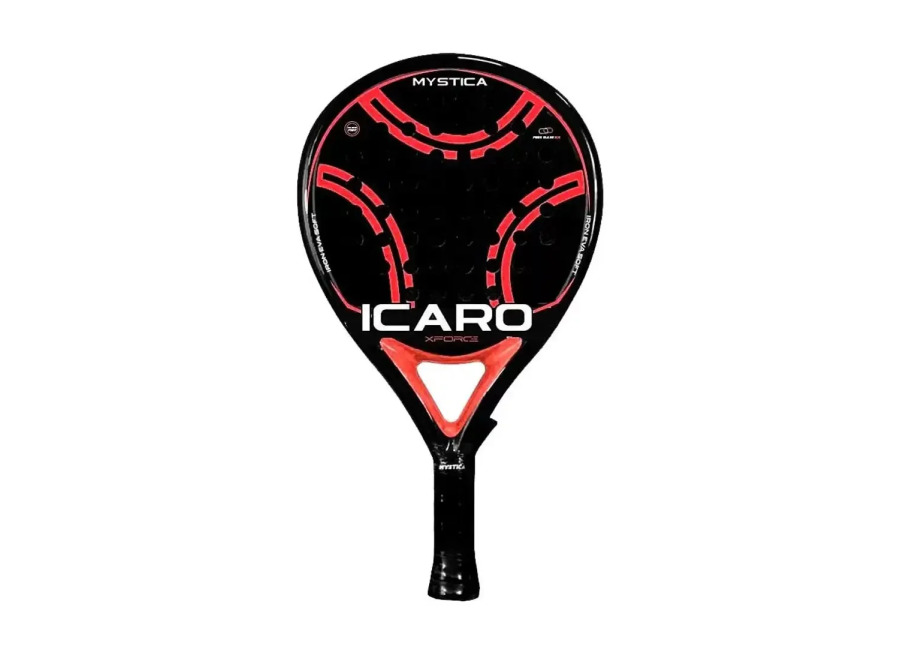 Mystica Icaro Rojo – Pala de Pádel con Formato Redondo y Balance Bajo
