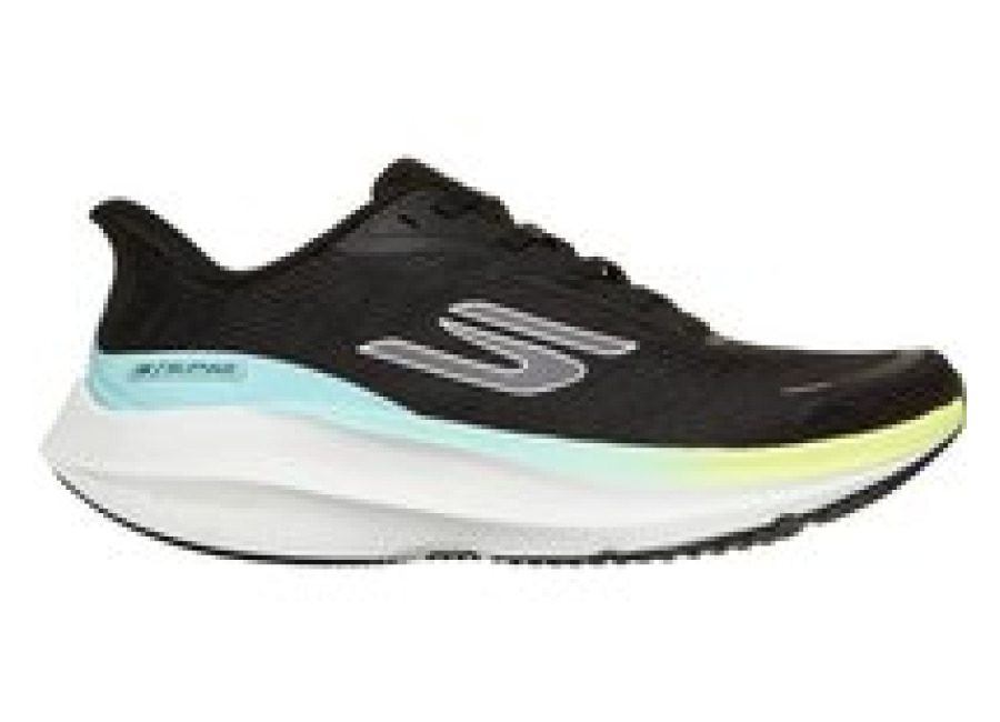Zapatillas Skechers Skx Aero Pulse Black Textile/Yellow/Blue Trim Mujer