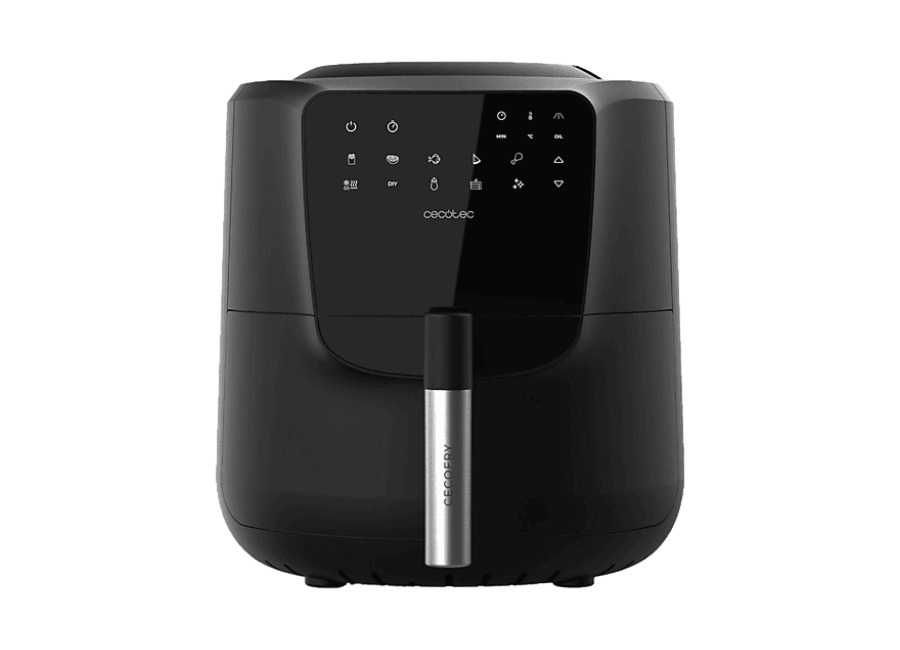 Freidora de aire – Cecotec Cecofry Rain, 1500 W, Capacidad 5.5l, 8 Menús Inteligentes, Temporizador, Negro