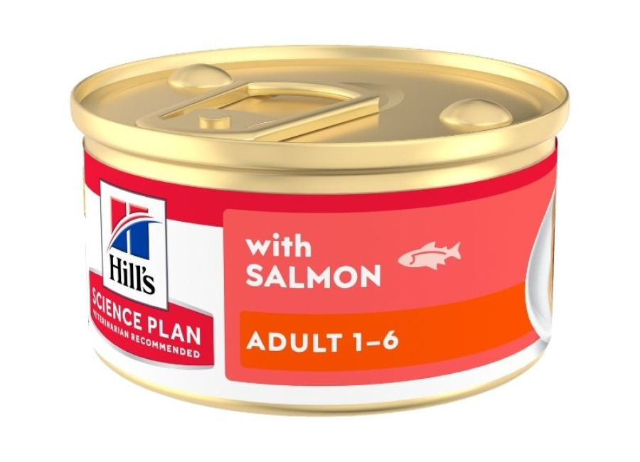 12 latas x 85 g Hill’s Science Plan Adult Mousse de Salmón lata para gatos ¡Pack Ahorro!