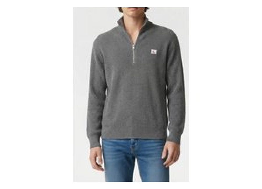 Calvin Klein Ls Ez Cotton Waffle Sweater Medium Grey Heather | Jerséis Outlet | Hombre | Gri