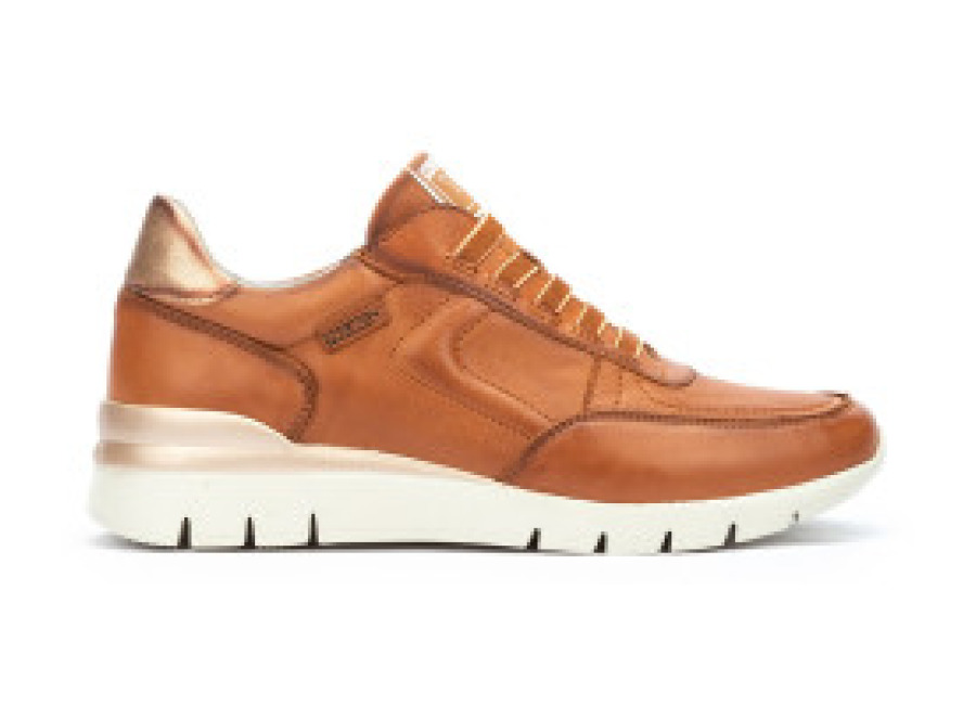 Pikolinos para mujer. W4R-6731 Zapatillas de Piel Cantabria marrón (35), 3 a 5cm, Cordones, Casual