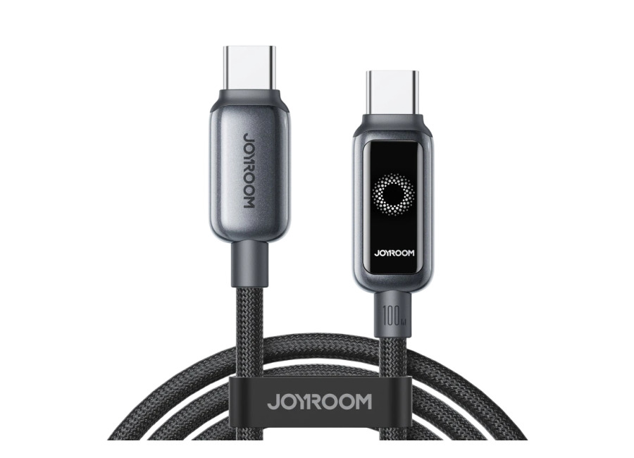 Joyroom Cable Intelligent Power – Off 100 W USB – C a USB – C 1,2 m, Negro